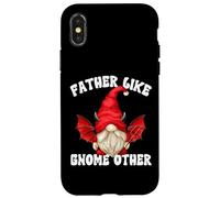 Carcasa para iPhone X/XS Funny Devil Wings Red Fathers Day GNOME Dad Graphic Grandpa