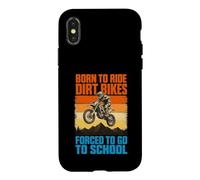 Carcasa para iPhone X/XS Funny Dirt Bike Art for Boys Girls Motocross Dirt Bike Rider