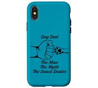 Carcasa para iPhone X/XS Funny Dog Dad The Man Myth Snack Dealer