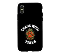 Carcasa para iPhone X/XS Funny Dog Owner Chaos with Tails Pet Lover