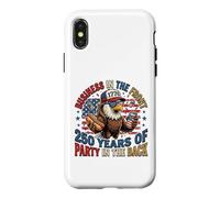 Carcasa para iPhone X/XS Funny Eagle Mullet 4 de Julio Hotdog y Cerveza