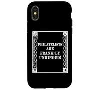 Carcasa para iPhone X/XS Funny Frank-LY Unhinged Pun Stamp Collecting Collector