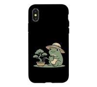 Carcasa para iPhone X/XS Funny Frog Bonsai Gardening Japanese Style Plant Lover