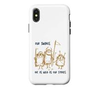 Carcasa para iPhone X/XS Funny Golf Nuestros Columpios Son Tan Salvajes como Nuestras Historias