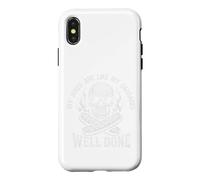 Carcasa para iPhone X/XS Funny Grilling Dad Salchichas Griller Humor Grunge Skull