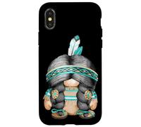 Carcasa para iPhone X/XS Funny Indian Tribal Graphic Cute Native American GNOME Mom