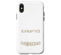 Carcasa para iPhone X/XS Funny Karaoke Singer Bar Music Lover Singing Drinking Bar