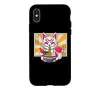 Carcasa para iPhone X/XS Funny Kawaii Ramen Kids Kitsune Nine Tailed Lover