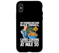 Carcasa para iPhone X/XS Funny Marathon Runner Carbo Loading Mile 20 Joke