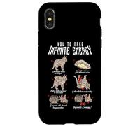 Carcasa para iPhone X/XS Funny Math Infinite Energy Cat E Ingeniería Mecánica