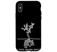Carcasa para iPhone X/XS Funny Math Pun I Hate Square Roots Mathematics Professor