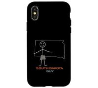 Carcasa para iPhone X/XS Funny Mens Dakota del Sur, SD Boys South Dakota