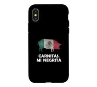 Carcasa para iPhone X/XS Funny Mexican Food Carnitas Mi Negrita Taco Lover