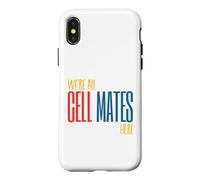 Carcasa para iPhone X/XS Funny Microbiology Pun Somos Todos compañeros de celda aquí