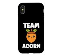 Carcasa para iPhone X/XS Funny Oak Acorn Small Nut Minimalist Cute Simple Team Acorn