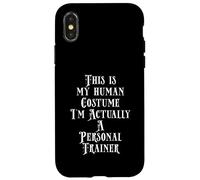 Carcasa para iPhone X/XS Funny Personal Trainer Costume Gym Fitness Healthy Training