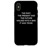Carcasa para iPhone X/XS Funny Pun Language Joke Grammar Geek, Linguist Humor