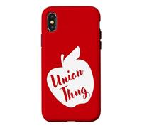 Carcasa para iPhone X/XS Funny Red For Ed Union Thug Retro SpEd Teacher Appreciation