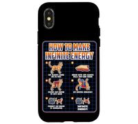 Carcasa para iPhone X/XS Funny Science Sarcasmo Hypothesis Infinite Energy Loop Cat