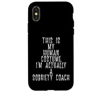 Carcasa para iPhone X/XS Funny Sobriety Coach Costume Recovery Sober Living Rehab
