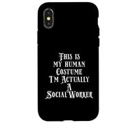 Carcasa para iPhone X/XS Funny Social Worker Salary Jobs Costume For Social Working