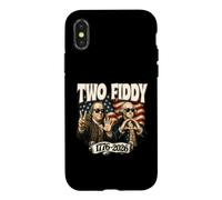 Carcasa para iPhone X/XS Funny Two Fiddy 250 4 de Julio de 1776 2026 Patriotic USA