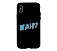Carcasa para iPhone X/XS Funny What IFS One Word Cita para La Gente Gracioso Hey Wah