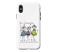 Carcasa para iPhone X/XS Funny Women Golf Fairway Divas Vinimos, vimos, Clubes