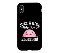 Carcasa para iPhone X/XS Funny Womens Kids Just A Girl Who Loves Blobfish Lover