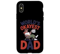 Carcasa para iPhone X/XS Funny World'S Okayest Dad Relajante Padre Divertido