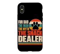 Carcasa para iPhone X/XS Fur Dad The Man The Myth The Snack Dealer Retro Dog Parent