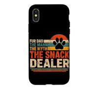 Carcasa para iPhone X/XS Fur Dad The Man The Myth The Snack Dealer Retro Dog Parent