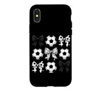 Carcasa para iPhone X/XS Fútbol Chica Coqueta Arco Pelotas De Fútbol Am