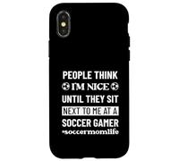 Carcasa para iPhone X/XS Fútbol Mamá Vida Gracioso Snarky Humor Sarcasmo