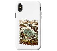 Carcasa para iPhone X/XS Futuristic Dinosaur Battle Sci Fi Action Art Warrior