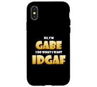 Carcasa para iPhone X/XS Gabe Costume Idgaf Funny Meme Halloween Costume For Gabes