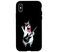 Carcasa para iPhone X/XS Gafas de Sol Rock Unicorn Guitarist Guitarist Electric Guitar Player