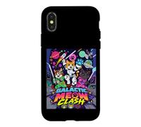 Carcasa para iPhone X/XS Galactic Funny Clash Space Cats Illustration Graphic Cartoon