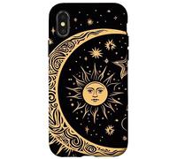 Carcasa para iPhone X/XS Galaxy Night Sky Moon Lunar Stars Sun Love