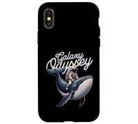 Carcasa para iPhone X/XS Galaxy Odyssey Astronaut Riding Cosmic Whale Art