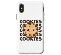 Carcasa para iPhone X/XS Galletas Lindas y adorables Galletas con chispas de Chocolate Kawaii