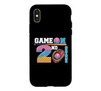 Carcasa para iPhone X/XS Game On 2nd Grade Boy Baseball Ice Cream Drip Back to School