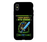 Carcasa para iPhone X/XS Gamer Main Quest 4º Grado Cuarto Grado Regreso a la Escuela
