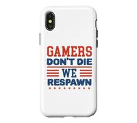 Carcasa para iPhone X/XS Gamers Don't Die We Respawn Sparklers Patriotic Hombres Mujeres