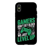 Carcasa para iPhone X/XS Gamers Don't Get Older We Just Level Up Funny Gamer Retro