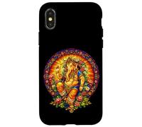 Carcasa para iPhone X/XS Ganesha Vitral Mandala Hindú Dios Hinduismo Yoga