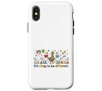 Carcasa para iPhone X/XS Gansos de Conciencia sobre el Autismo Está Bien ser Diferente