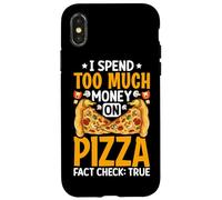 Carcasa para iPhone X/XS Gasto Demasiado Dinero en la verificación de Hechos de Pizza: Verdadero
