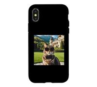 Carcasa para iPhone X/XS Gato en el Castillo de Peles