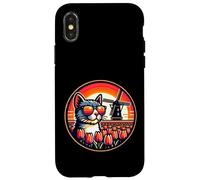 Carcasa para iPhone X/XS Gato En Holanda! Divertido Zaanse Schans Y Amsterdam Holandés Viaje